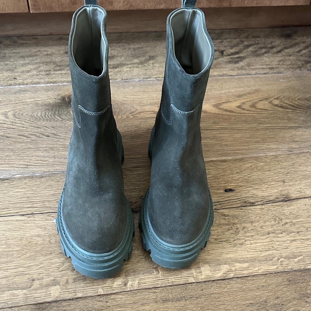 Gia Borghini Olive Green Moto Boots